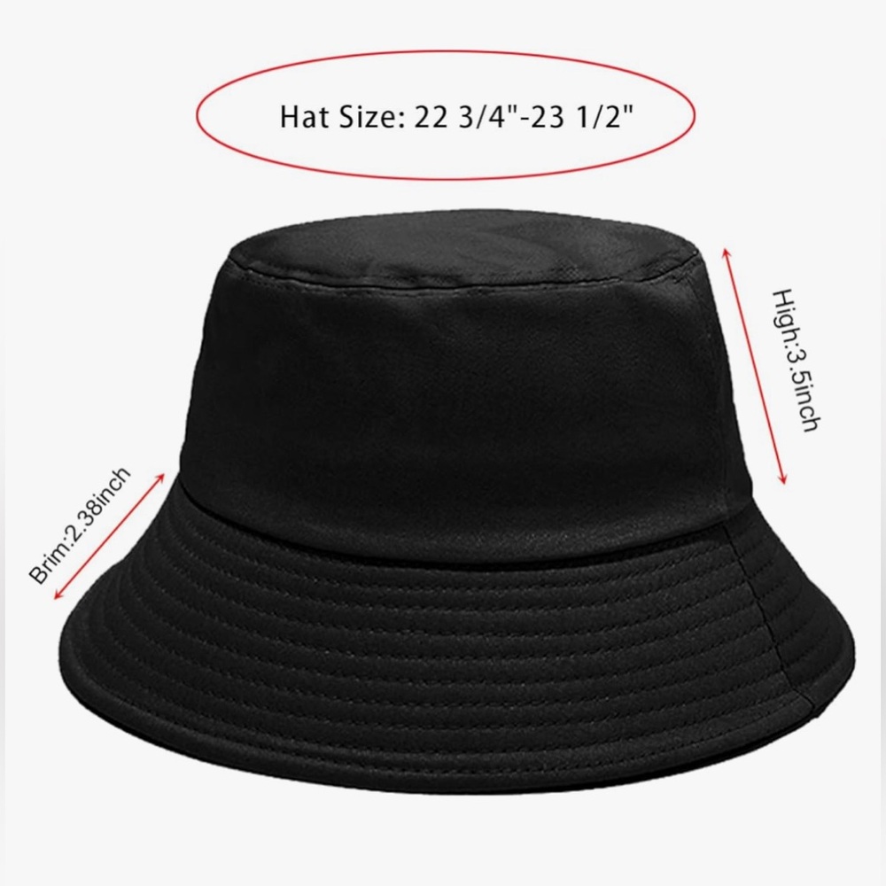 Unisex Plain Reversible Bucket Hat Cotton New